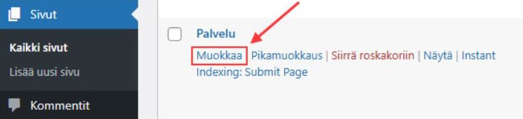 Sivun muokkaaminen 1