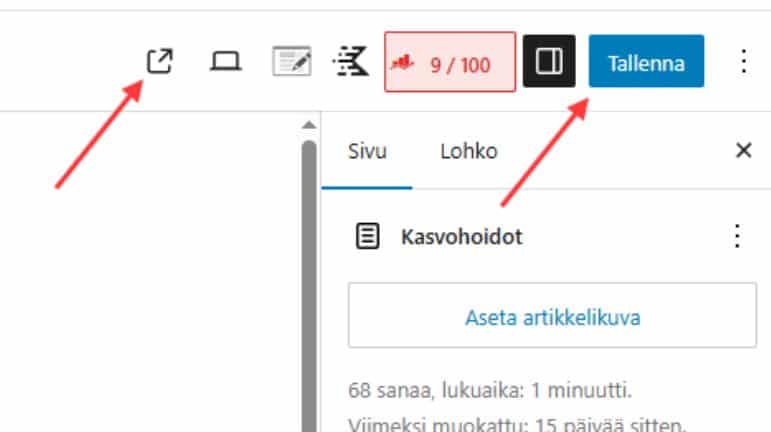 Sivun muokkaaminen 3